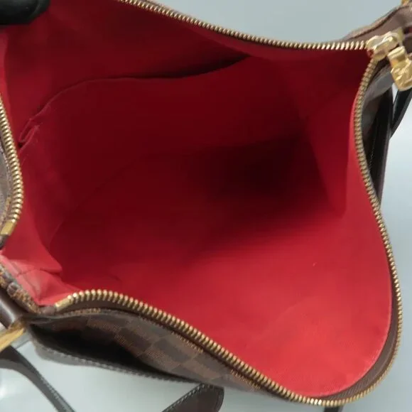 100% Authentic Louis Vuitton Bloomsbury Brown Damier Ebene Canvas Shoulder Bag - Picture 9 of 12